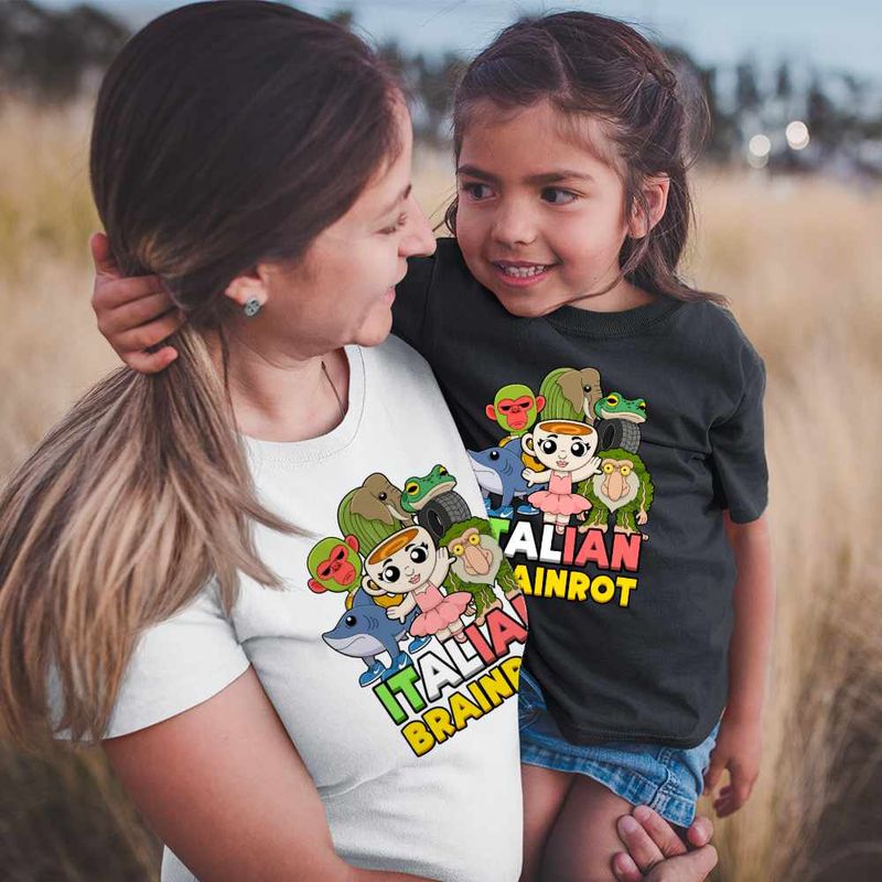 Fashion, accesorii si bijuterii - Copii - Imbracaminte copii - Tricouri copii - Tricou Copii Fete Italian Ballerina Tralalero BrrBrr Brainrot Brain Rot CoolTrend, alb, marime XS Copii - Infinity.ro
