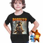 Fashion, accesorii si bijuterii - Copii - Imbracaminte copii - Tricouri copii - Tricou Copii Baieti Borrito Bandito Italian Meme Brainrot Brain Rot CoolTrend, negru, marime M Copii - Infinity.ro