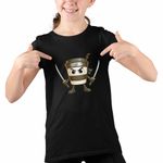 Fashion, accesorii si bijuterii - Copii - Imbracaminte copii - Tricouri copii - Tricou Copii Fete Cappuccino Assassino Italian Meme Brainrot Brain Rot CoolTrend, negru, marime S Copii - Infinity.ro