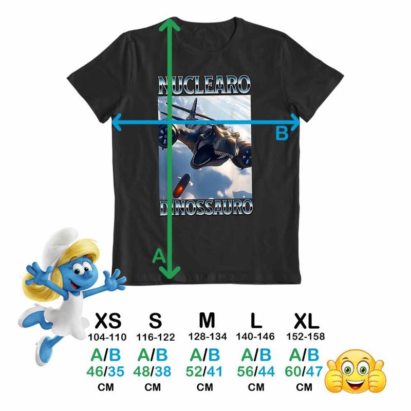 Fashion, accesorii si bijuterii - Copii - Imbracaminte copii - Tricouri copii - Tricou Copii Baieti Nuclearo Dinossauro Italian Meme Brainrot Brain Rot CoolTrend, negru, marime L Copii - Infinity.ro