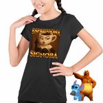 Fashion, accesorii si bijuterii - Copii - Imbracaminte copii - Tricouri copii - Tricou Copii Fete Espressona Signora Brainrot Brain Rot CoolTrend, negru, marime XS Copii - Infinity.ro