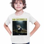 Fashion, accesorii si bijuterii - Copii - Imbracaminte copii - Tricouri copii - Tricou Copii Baieti Don Coccodrillo Italian Meme Brainrot Brain Rot CoolTrend, alb, marime S Copii - Infinity.ro