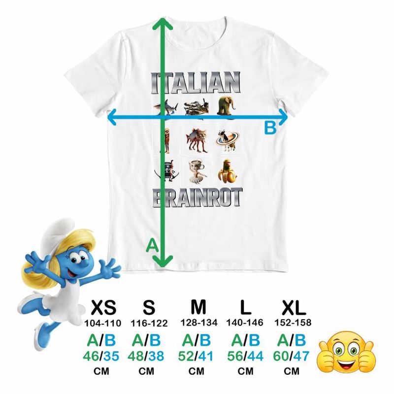 Fashion, accesorii si bijuterii - Copii - Imbracaminte copii - Tricouri copii - Tricou Copii Fete Tralalero Crocodilo Sahur Cappucino Italian Meme Brainrot Brain Rot CoolTrend, alb, marime S Copii - Infinity.ro
