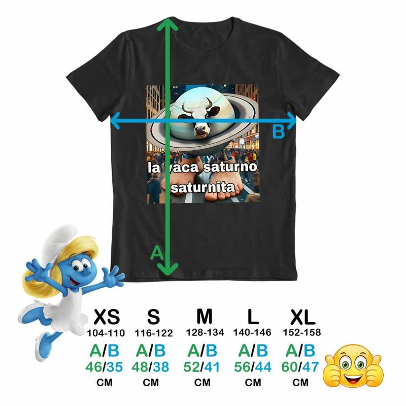 Fashion, accesorii si bijuterii - Copii - Imbracaminte copii - Tricouri copii - Tricou Copii Fete Vaca Saturno Saturnita Italian Meme Brainrot Brain Rot CoolTrend, negru, marime M Copii - Infinity.ro