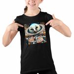 Fashion, accesorii si bijuterii - Copii - Imbracaminte copii - Tricouri copii - Tricou Copii Fete Vaca Saturno Saturnita Italian Meme Brainrot Brain Rot CoolTrend, negru, marime M Copii - Infinity.ro