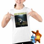 Fashion, accesorii si bijuterii - Copii - Imbracaminte copii - Tricouri copii - Tricou Copii Fete Don Coccodrillo Italian Meme Brainrot Brain Rot CoolTrend, alb, marime M Copii - Infinity.ro