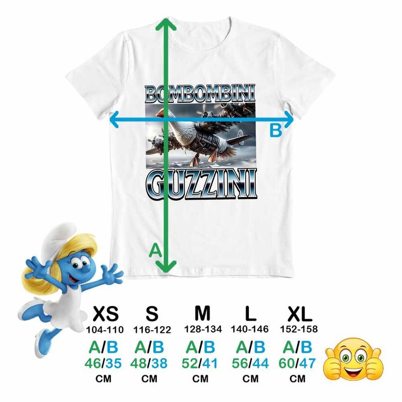Fashion, accesorii si bijuterii - Copii - Imbracaminte copii - Tricouri copii - Tricou Copii Fete Bombombini Guzzini Italian Meme Brainrot Brain Rot CoolTrend, alb, marime M Copii - Infinity.ro