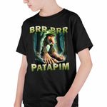 Fashion, accesorii si bijuterii - Copii - Imbracaminte copii - Tricouri copii - Tricou Copii Baieti Brr Brr Patapim Meme Brainrot Italian CoolTrend, negru, marime XS Copii - Infinity.ro