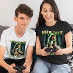 Fashion, accesorii si bijuterii - Copii - Imbracaminte copii - Tricouri copii - Tricou Copii Baieti Brr Brr Patapim Meme Brainrot Italian CoolTrend, negru, marime XS Copii - Infinity.ro
