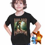 Fashion, accesorii si bijuterii - Copii - Imbracaminte copii - Tricouri copii - Tricou Copii Baieti Brr Brr Patapim Italian Tree Brainrot Meme CoolTrend, negru, marime XL Copii - Infinity.ro