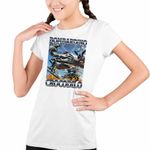 Fashion, accesorii si bijuterii - Copii - Imbracaminte copii - Tricouri copii - Tricou Copii Fete Bombardino Crocodilo Nuclear Brainrot Meme CoolTrend, alb, marime S Copii - Infinity.ro