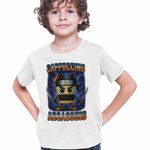 Fashion, accesorii si bijuterii - Copii - Imbracaminte copii - Tricouri copii - Tricou Copii Baieti Cappuccino Assassino Ninja Brainrot CoolTrend, alb, marime L Copii - Infinity.ro