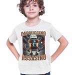 Fashion, accesorii si bijuterii - Copii - Imbracaminte copii - Tricouri copii - Tricou Copii Baieti Italian Cappuccino Assassino Brainrot CoolTrend, alb, marime L Copii - Infinity.ro