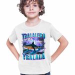 Fashion, accesorii si bijuterii - Copii - Imbracaminte copii - Tricouri copii - Tricou Copii Baieti Shark Tralalero Tralala Brainrot Meme CoolTrend, alb, marime S Copii - Infinity.ro