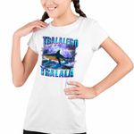 Fashion, accesorii si bijuterii - Copii - Imbracaminte copii - Tricouri copii - Tricou Copii Fete Shark Tralalero Tralala Brainrot Meme CoolTrend, alb, marime S Copii - Infinity.ro