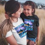 Fashion, accesorii si bijuterii - Copii - Imbracaminte copii - Tricouri copii - Tricou Copii Fete Shark Tralalero Tralala Brainrot Meme CoolTrend, alb, marime S Copii - Infinity.ro