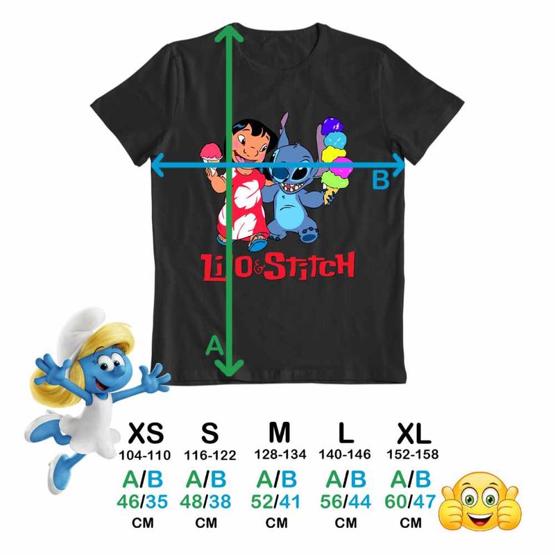 Fashion, accesorii si bijuterii - Copii - Imbracaminte copii - Tricouri copii - Tricou Copii Baieti Lilo and Stitch Ice Cream CoolTrend, negru, marime S Copii - Infinity.ro