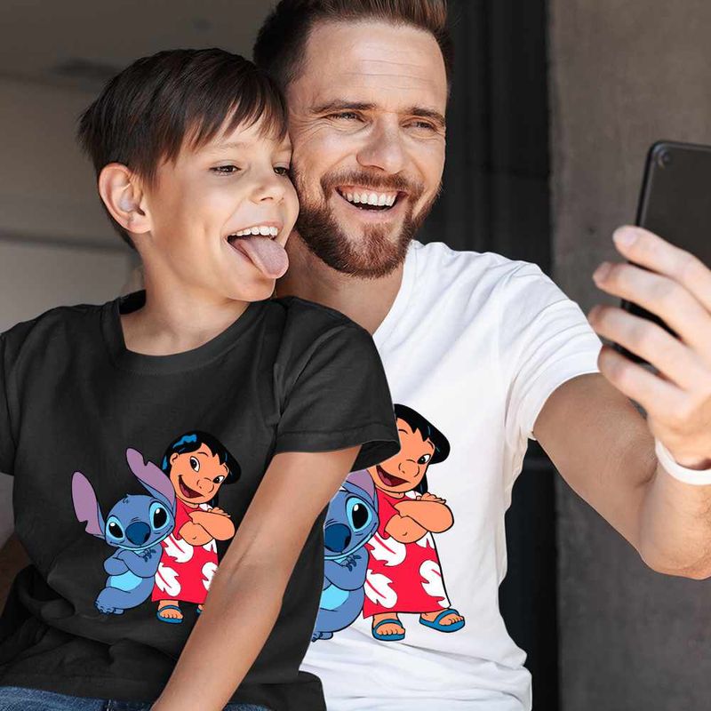 Fashion, accesorii si bijuterii - Copii - Imbracaminte copii - Tricouri copii - Tricou Copii Baieti Lilo and Stich Friends CoolTrend, alb, marime XL Copii - Infinity.ro