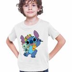 Fashion, accesorii si bijuterii - Copii - Imbracaminte copii - Tricouri copii - Tricou Copii Baieti Stitch Hawaii Party CoolTrend, alb, marime S Copii - Infinity.ro