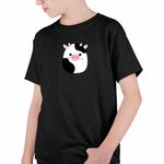 Fashion, accesorii si bijuterii - Copii - Imbracaminte copii - Tricouri copii - Tricou Copii Baieti Squishmallows Vacuta Connor CoolTrend, negru, marime XS Copii - Infinity.ro