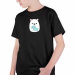 Fashion, accesorii si bijuterii - Copii - Imbracaminte copii - Tricouri copii - Tricou Copii Baieti Squishmallows Urs Polar Fram CoolTrend, negru, marime XS Copii - Infinity.ro