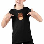 Fashion, accesorii si bijuterii - Copii - Imbracaminte copii - Tricouri copii - Tricou Copii Fete Squishmallows Urs Brun CoolTrend, negru, marime L Copii - Infinity.ro