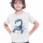 Fashion, accesorii si bijuterii - Copii - Imbracaminte copii - Tricouri copii - Tricou Copii Baieti Scorpion Baby Zodiac Horoscop Scorpio Astrologie CoolTrend, alb, marime XS Copii - Infinity.ro