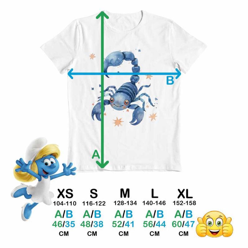 Fashion, accesorii si bijuterii - Copii - Imbracaminte copii - Tricouri copii - Tricou Copii Baieti Scorpion Baby Zodiac Horoscop Scorpio Astrologie CoolTrend, alb, marime XS Copii - Infinity.ro