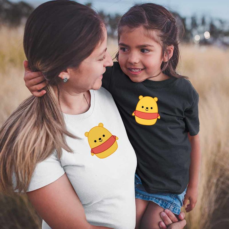 Fashion, accesorii si bijuterii - Copii - Imbracaminte copii - Tricouri copii - Tricou Copii Fete Squishmallows Winnie the Pooh Ursulet CoolTrend, alb, marime L Copii - Infinity.ro