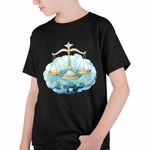 Fashion, accesorii si bijuterii - Copii - Imbracaminte copii - Tricouri copii - Tricou Copii Baieti Balanta Baby Zodiac Horoscop Libra Astrologie CoolTrend, negru, marime XL Copii - Infinity.ro