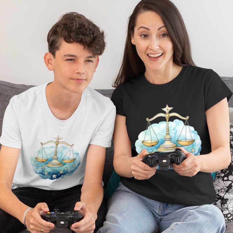 Fashion, accesorii si bijuterii - Copii - Imbracaminte copii - Tricouri copii - Tricou Copii Baieti Balanta Baby Zodiac Horoscop Libra Astrologie CoolTrend, negru, marime XL Copii - Infinity.ro