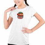 Fashion, accesorii si bijuterii - Copii - Imbracaminte copii - Tricouri copii - Tricou Copii Fete Squishmallows Spiridus Mos Craciun CoolTrend, alb, marime L Copii - Infinity.ro