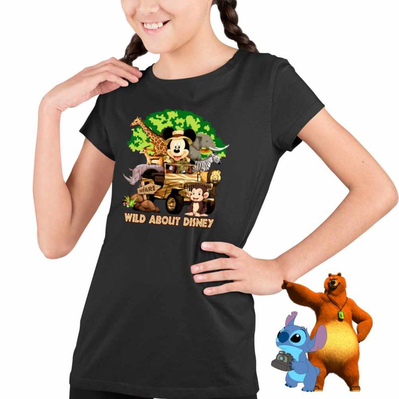 Fashion, accesorii si bijuterii - Copii - Imbracaminte copii - Tricouri copii - Tricou Copii Fete Mickey Mouse Desene Disney CoolTrend, negru, marime L Copii - Infinity.ro