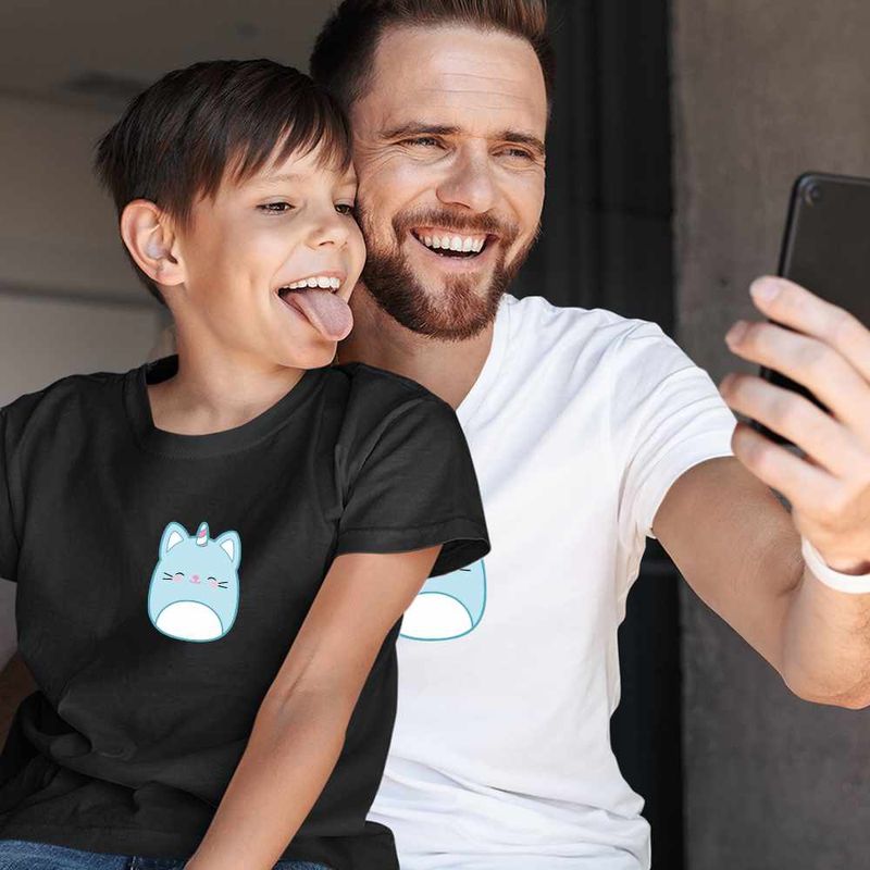 Fashion, accesorii si bijuterii - Copii - Imbracaminte copii - Tricouri copii - Tricou Copii Baieti Squishmallows Unicorn CoolTrend, alb, marime M Copii - Infinity.ro