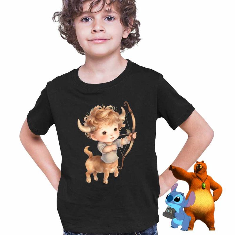 Fashion, accesorii si bijuterii - Copii - Imbracaminte copii - Tricouri copii - Tricou Copii Baieti Sagetator Baby Zodiac Horoscop Sagittarius Astrologie CoolTrend, negru, marime M Copii - Infinity.ro