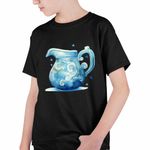 Fashion, accesorii si bijuterii - Copii - Imbracaminte copii - Tricouri copii - Tricou Copii Baieti Varsator Baby Zodiac Horoscop Aquarius Astrologie CoolTrend, negru, marime XS Copii - Infinity.ro