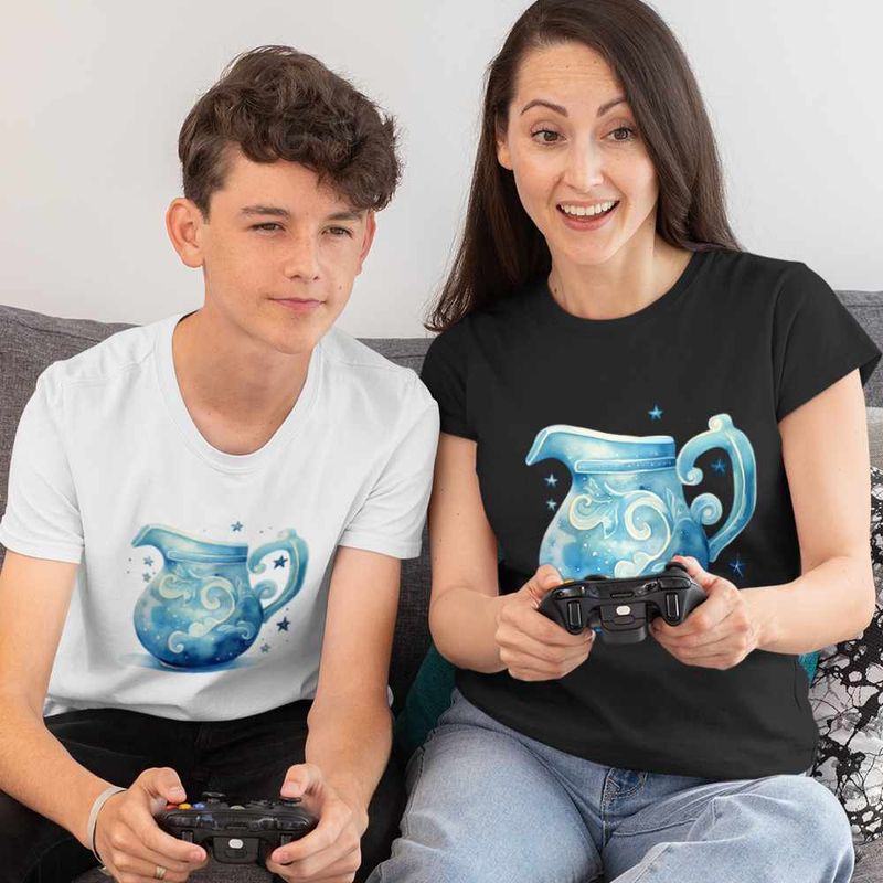Fashion, accesorii si bijuterii - Copii - Imbracaminte copii - Tricouri copii - Tricou Copii Baieti Varsator Baby Zodiac Horoscop Aquarius Astrologie CoolTrend, negru, marime XS Copii - Infinity.ro