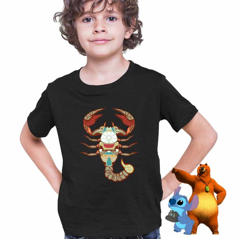 Fashion, accesorii si bijuterii - Copii - Imbracaminte copii - Tricouri copii - Tricou Copii Baieti Scorpion Zodiac Horoscop Scorpio Mandala Astrologie CoolTrend, negru, marime XL Copii - Infinity.ro