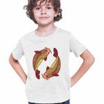 Fashion, accesorii si bijuterii - Copii - Imbracaminte copii - Tricouri copii - Tricou Copii Baieti Pesti Zodiac Horoscop Pisces Mandala Astrologie CoolTrend, alb, marime M Copii - Infinity.ro