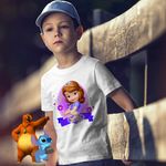 Fashion, accesorii si bijuterii - Copii - Imbracaminte copii - Tricouri copii - Tricou Copii Baieti Printesa Sofia the First CoolTrend, alb, marime XS Copii - Infinity.ro