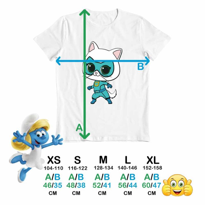 Fashion, accesorii si bijuterii - Copii - Imbracaminte copii - Tricouri copii - Tricou Copii Baieti Super Pisicute Bitsy SuperKitties CoolTrend, alb, marime XL Copii - Infinity.ro