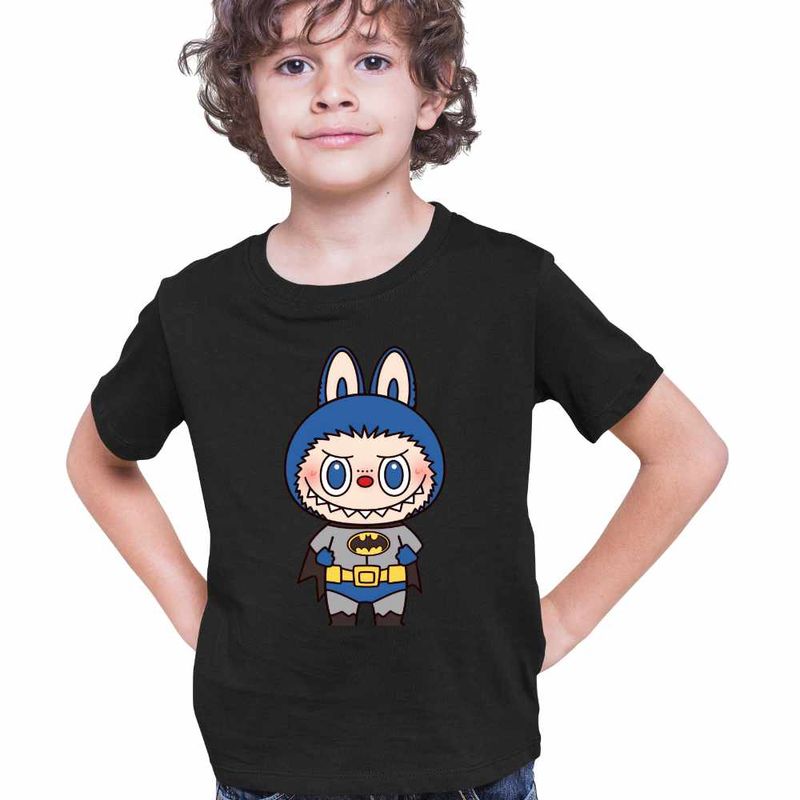 Fashion, accesorii si bijuterii - Copii - Imbracaminte copii - Tricouri copii - Tricou Copii Baieti Labubu Batman Batroti CoolTrend, negru, marime S Copii - Infinity.ro