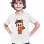 Fashion, accesorii si bijuterii - Copii - Imbracaminte copii - Tricouri copii - Tricou Copii Baieti Labubu Basketball Baschet CoolTrend, alb, marime XL Copii - Infinity.ro