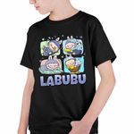 Fashion, accesorii si bijuterii - Copii - Imbracaminte copii - Tricouri copii - Tricou Copii Baieti Labubu Cute Baby CoolTrend, negru, marime M Copii - Infinity.ro