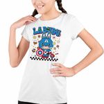 Fashion, accesorii si bijuterii - Copii - Imbracaminte copii - Tricouri copii - Tricou Copii Fete Labubu Captain America CoolTrend, alb, marime M Copii - Infinity.ro