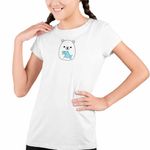 Fashion, accesorii si bijuterii - Copii - Imbracaminte copii - Tricouri copii - Tricou Copii Fete Squishmallows Urs Polar Fram CoolTrend, alb, marime XL Copii - Infinity.ro