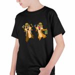 Fashion, accesorii si bijuterii - Copii - Imbracaminte copii - Tricouri copii - Tricou Copii Baieti Chip and Dale Africa Wild Safari CoolTrend, negru, marime M Copii - Infinity.ro