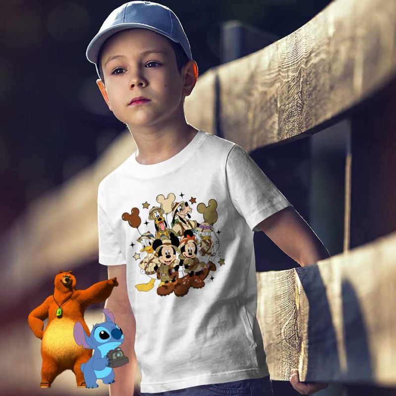 Fashion, accesorii si bijuterii - Copii - Imbracaminte copii - Tricouri copii - Tricou Copii Baieti Mickey Mouse All Gang CoolTrend, alb, marime XS Copii - Infinity.ro