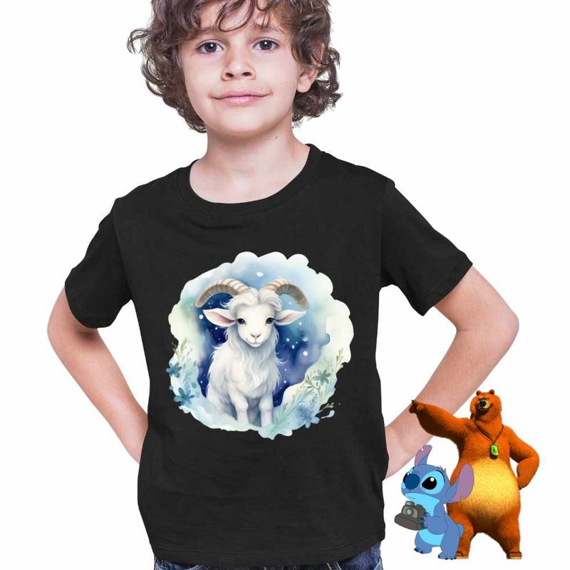 Fashion, accesorii si bijuterii - Copii - Imbracaminte copii - Tricouri copii - Tricou Copii Baieti Capricorn Baby Zodiac Horoscop Astrologie CoolTrend, negru, marime XL Copii - Infinity.ro
