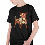 Fashion, accesorii si bijuterii - Copii - Imbracaminte copii - Tricouri copii - Tricou Copii Baieti Taur Zodiac Horoscop Taurus Mandala Astrologie CoolTrend, negru, marime S Copii - Infinity.ro